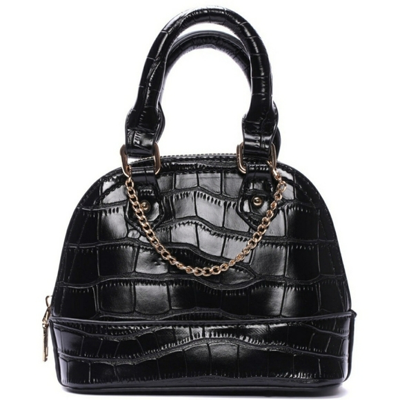 🖤 Faux Leather Mini Satchel - Picture 1 of 8